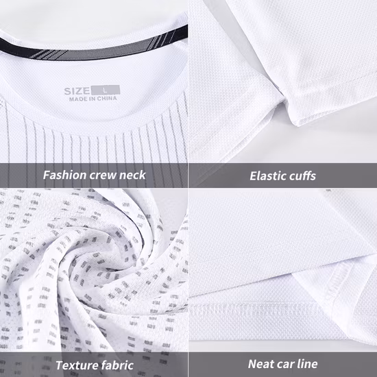 Camiseta al por mayor el 89% del poliéster el 11% Spandex de los hombres de la ropa del deporte de la camiseta de encargo de los hombres de la camiseta del llano