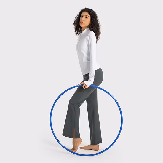 Dl337 Nuevos pantalones de pierna ancha amigables con la piel para mujer, pantalones acampanados para Yoga, pantalones deportivos versátiles Lulu para baile y Fitness