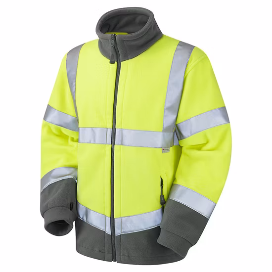 Ropa protectora Chaqueta reflectante de seguridad para carreteras de poliéster impermeable de alta visibilidad cumple con el estándar En20471